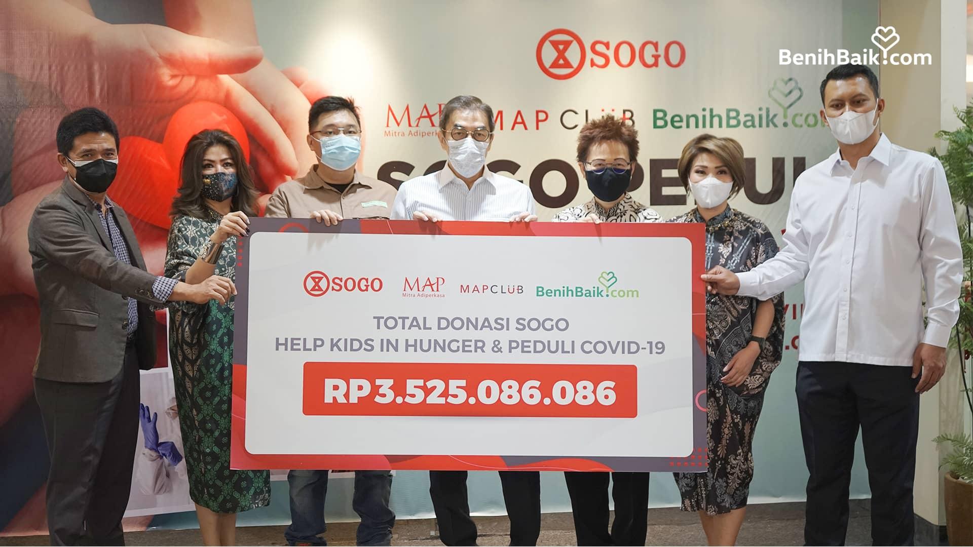 SOGO Berikan Donasi Lebih Dari Rp1,8 Miliar untuk Membantu Penanganan Covid-19